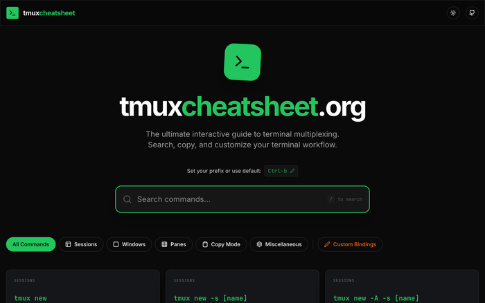 tmux cheatsheet